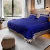 5pcs Big Lace Edge European Noble Bedding Set, Tassel Pendant ,Bamboo Fiber Bedspread Set