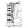 Portable Closet Wardrobe Clothes Storage Cabinet Organizer Garment Hanging Rack Shelves