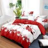 9 Piece Soft All-Season Washed Microfiber Cover Set , Queen/King Bedding Set With Zipper Closure, Sheet, Pillowcases,Shams & curtains, Print