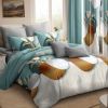9 Piece in a Bag Thick Touch Bed Cover Curtain Set, Upgraded Luxury Bedspread Set, Bamboo microfiber All Season Bedding-Set For Home, RV Beding