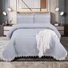 5pcs Big Lace Edge European Noble Bedding Set, Tassel Pendant ,Bamboo Fiber Bedspread Set